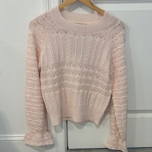 NWT Francesca's Collections Soft Pink Knit Sweater